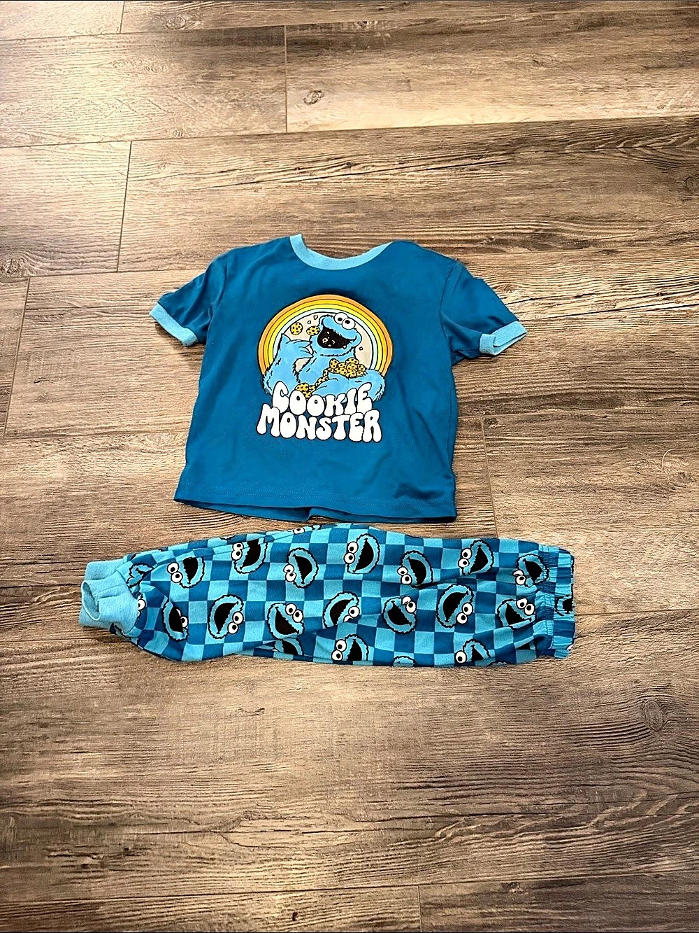 Sesame Street Kids Matching Set Blue Size 2T Like New